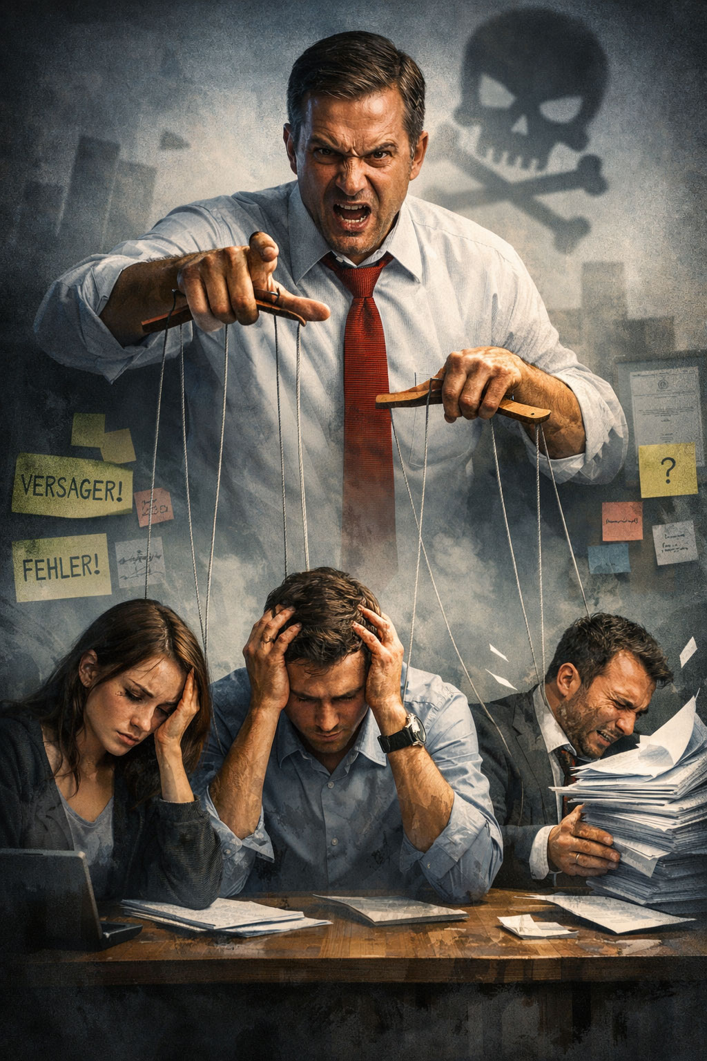 Wenn dein Vorgesetzter dich kleinmacht oder manipuliert: Erkenne die Dynamik toxischer Führung und lerne, souverän damit umzugehen.